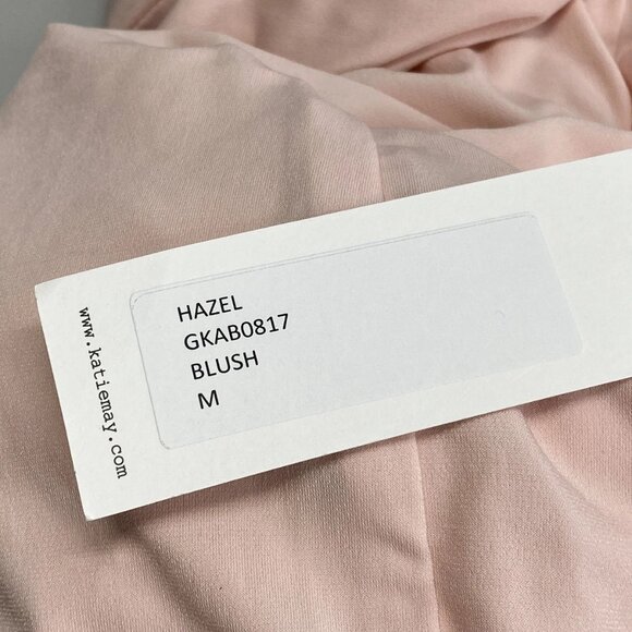 NEW KATIE MAY Maxi Dress Blush Pink Size M Hazel Gown Off The Shoulder Lined - Picture 12 of 12